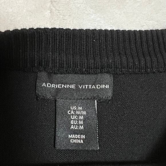 Adrienne Vittadini Boat Neck Split Hem Tunic Knit Sweater Size Medium Neutral - Picture 6 of 9